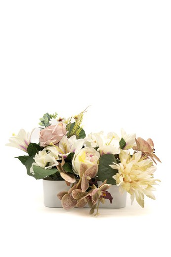 Ramo de flores artificiales con rosas y hortensias — Oh!MyFlor