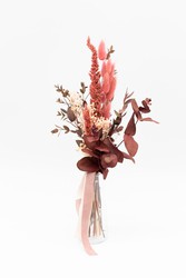 Jarrón vintage de cristal con flores secas y flores preservadas en color  Verde — Oh!MyFlor