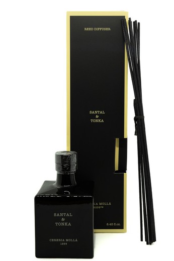 Mikado ambientador de 250ml. Santal & Tonka Colección Boutique CERERIA MOLLA 1899.