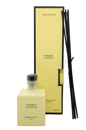 Mikado ambientador de 250ml. Verbena di Sicilia. Colección Boutique CERERIA MOLLA 1899.