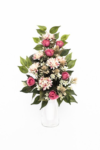 Ramo de flores para cementerio con rosas en color rosa — Oh!MyFlor