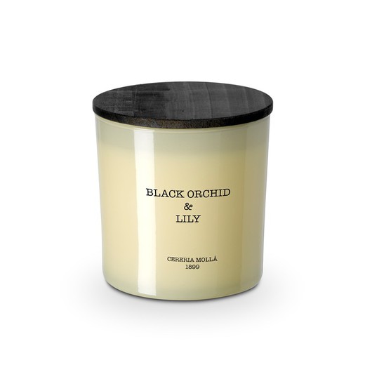 Vela Premium XL. Black Orchid & Lily. Colección Boutique CERERIA MOLLA 1899. Handmade. +/- 80 horas