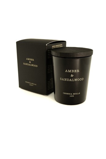 Mini Bougie Premium 70Grs. Ambre et bois de santal. Collection Boutique CERERIA MOLLA 1899. Fait main. +/-50 heures