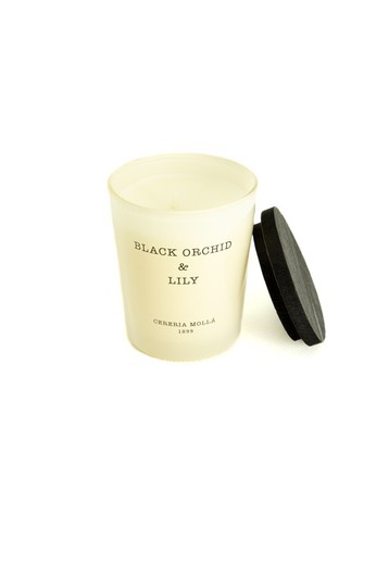 Mini Bougie Premium 70Grs. Orchidée noire et amp; Lis. Collection Boutique CERERIA MOLLA 1899. Fait main. +/-50 heures