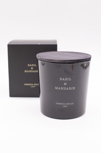 Vela Premium XL. Basil & Mandarin . Colección Boutique CERERIA MOLLA 1899. Handmade. +/- 80 horas