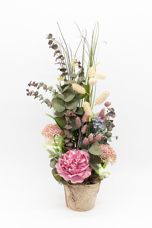 Arrangement de fleurs artificielles de petit format aux couleurs roses —  Oh!MyFlor