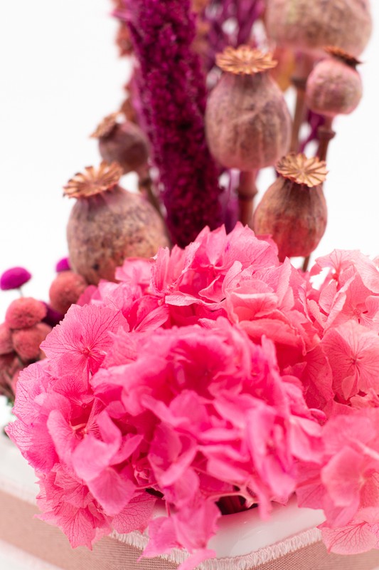 Flores secas color rosa claro - Galerías el Triunfo