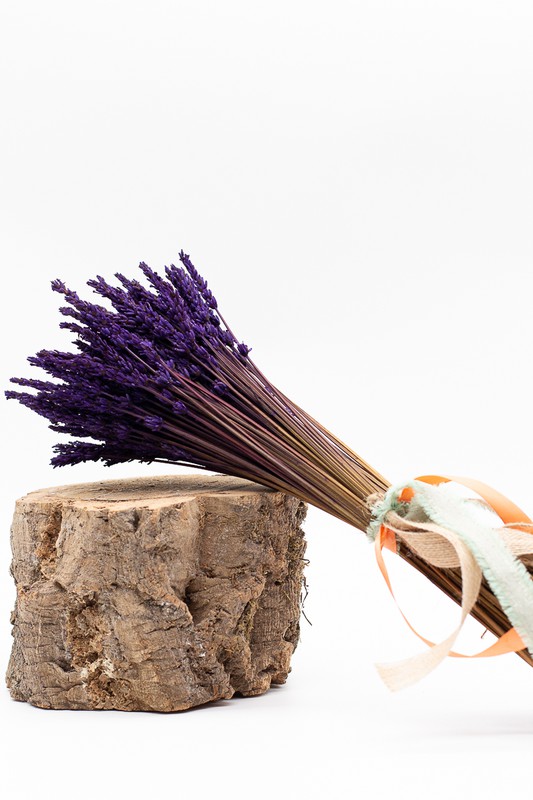 Bouquet de lavande séchée conservé avec des rubans décoratifs — Oh!MyFlor