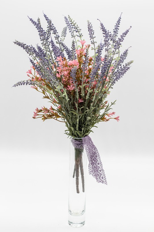 Bouquet sauvage de lavande provençale et de fleurs des champs roses. —  Oh!MyFlor