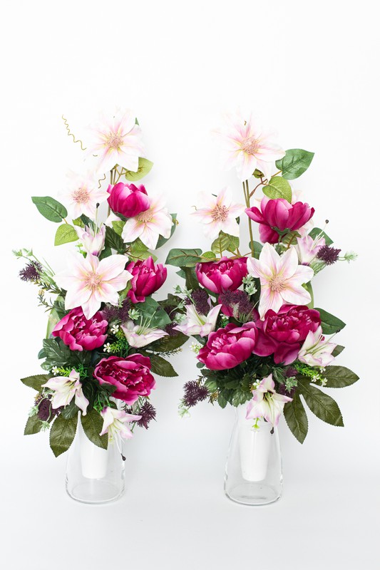 Bouquet de fleurs artificielles pour la Toussaint. — Oh!MyFlor