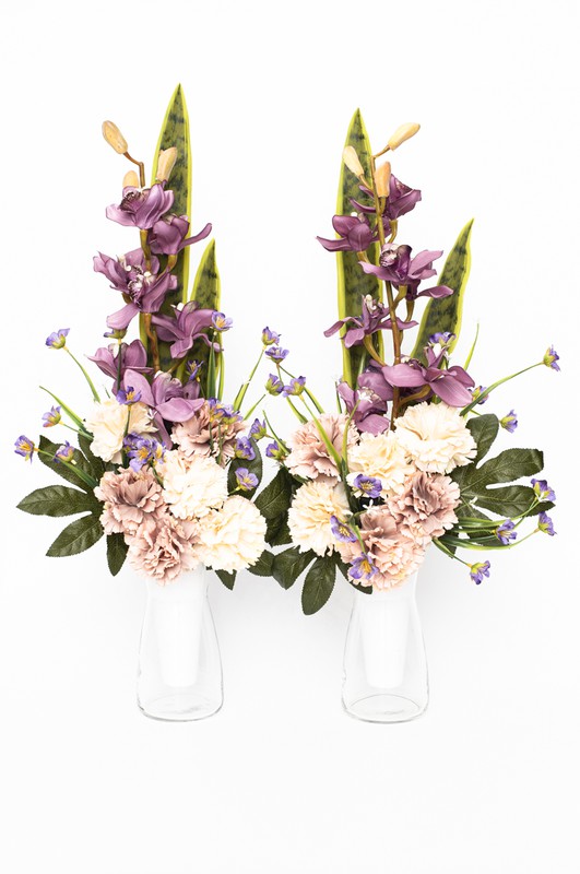 Buquê de flores para o cemitério com orquídeas cor de rosa — Oh!MyFlor