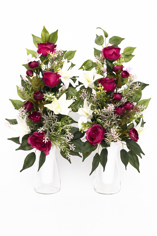 Ramo de flores para cementerio con rosas rojas — Oh!MyFlor