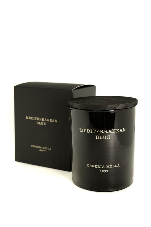Vela Premium de 230 Grs. Azul Mediterrâneo. Coleção Boutique CERERIA MOLLA 1899. Feito à mão. +/-50 horas