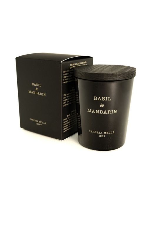 Vela Premium mini de 70Grs. Basil & Mandarin. Colección Boutique CERERIA MOLLA 1899. Handmade. +/-50 horas